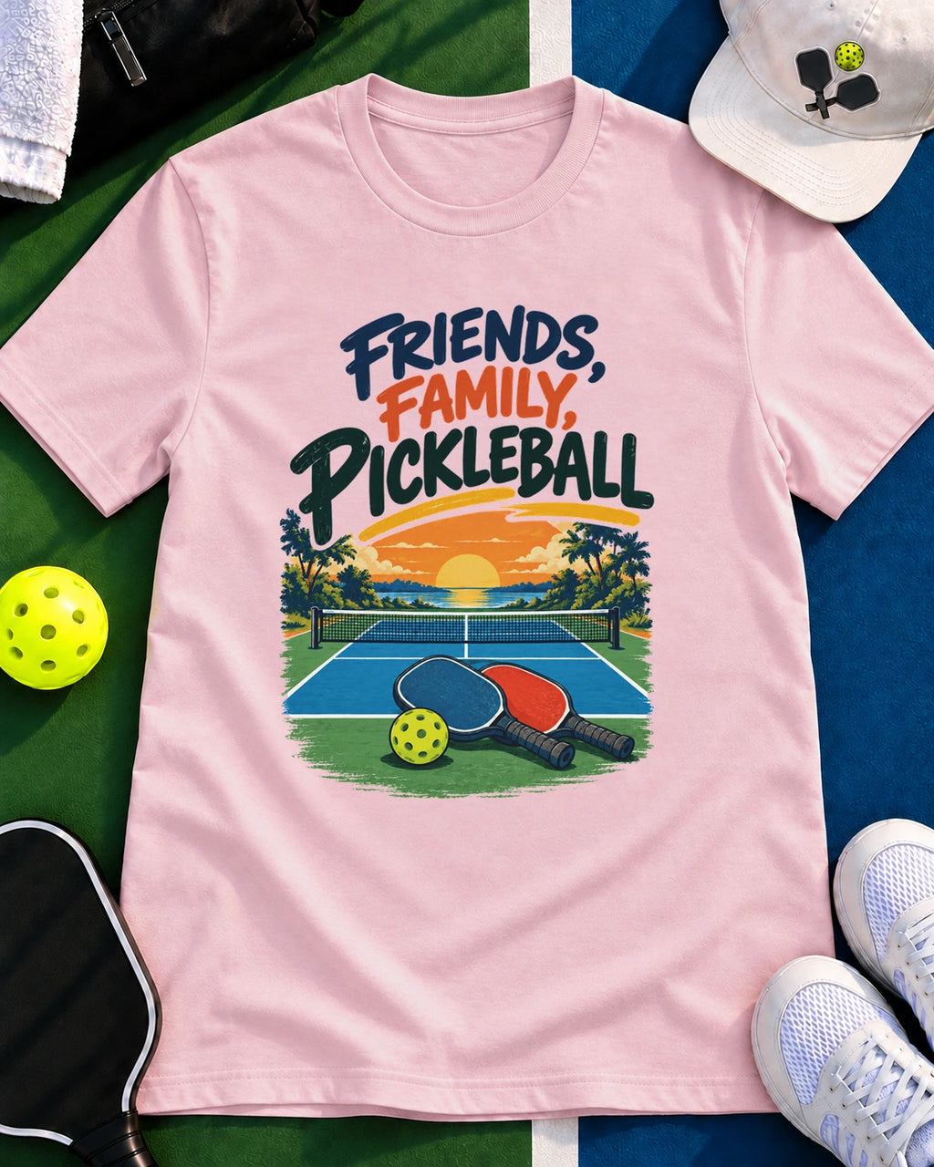 Friends, Family, Pickleball T-Shirt